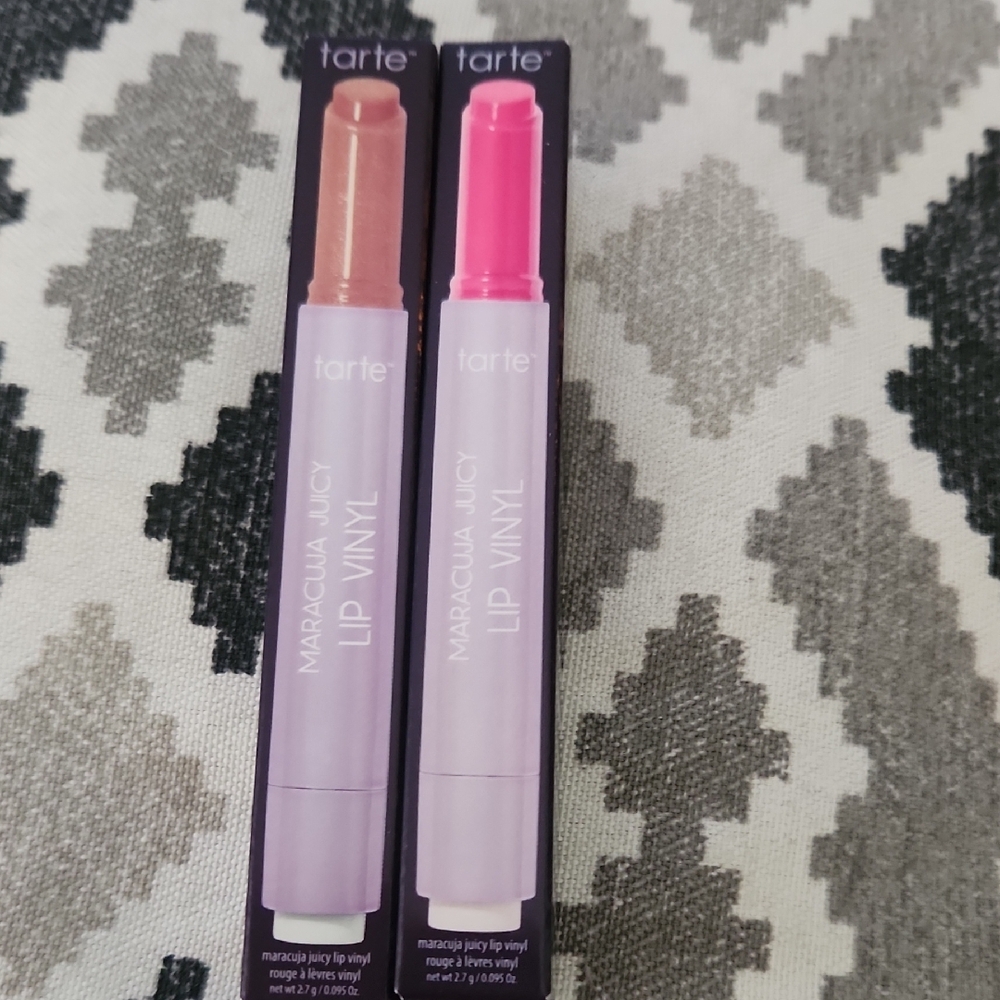 Tarte Maracuja Juicy Lip Vinyl - Vibrant Pink & Soft Nude
